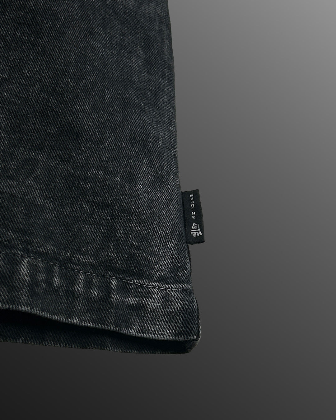 Black Half Sleeve Denim Layer