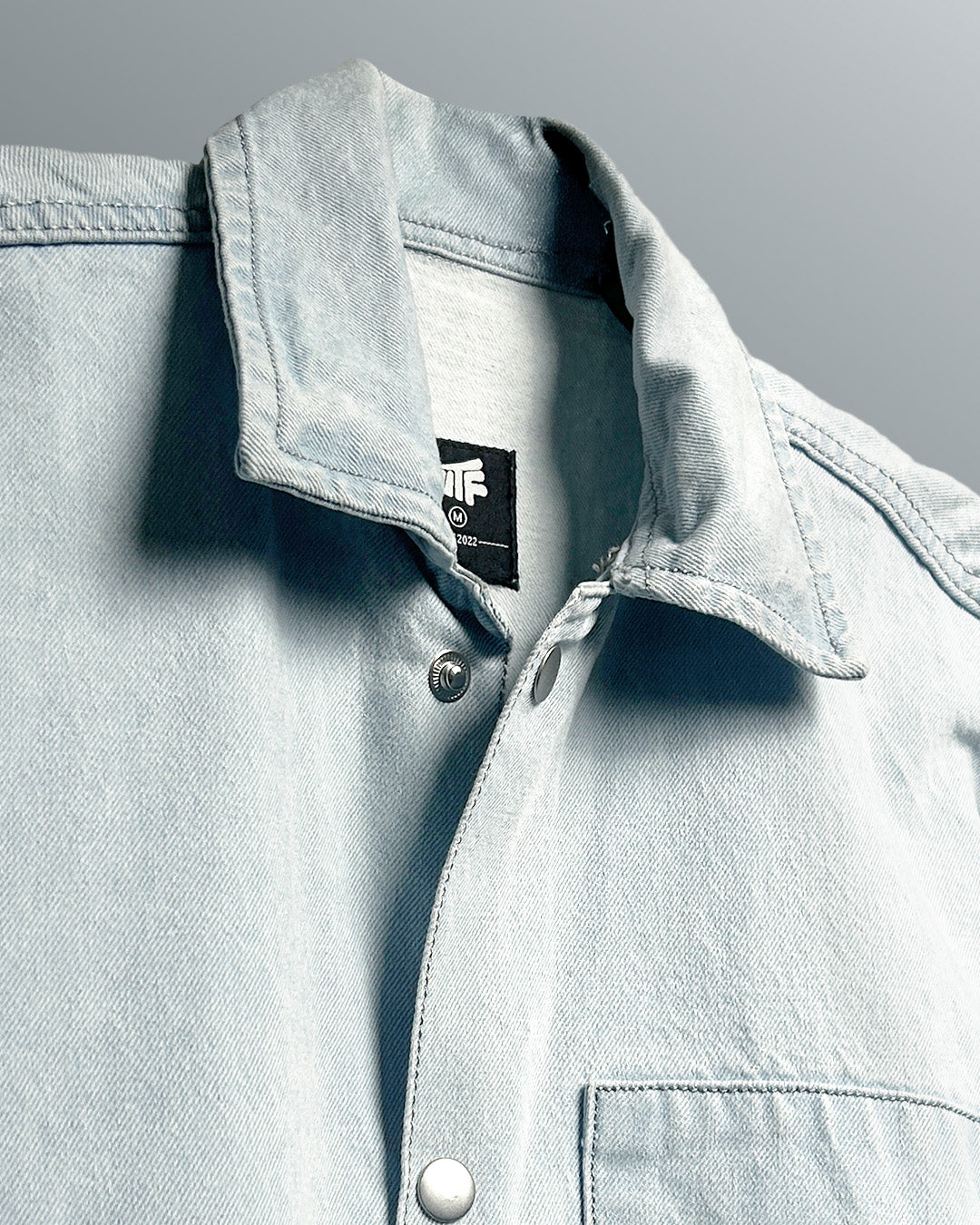 Blue Half Sleeve Denim Layer