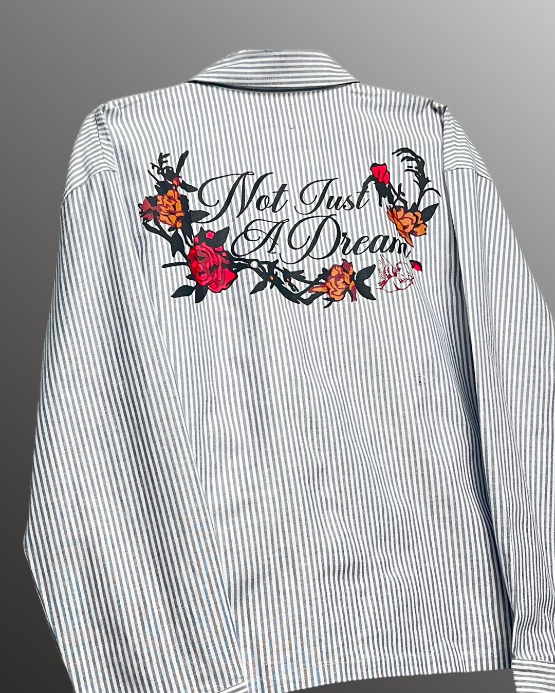 Not Just A Dream Blue Full Sleeves Striped Shirt