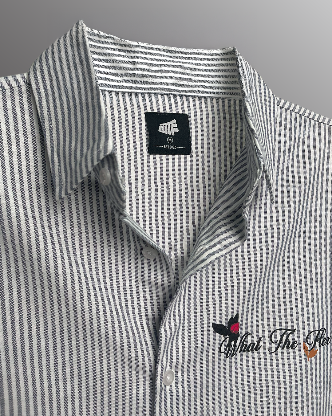 Not Just A Dream Blue Full Sleeves Striped Shirt