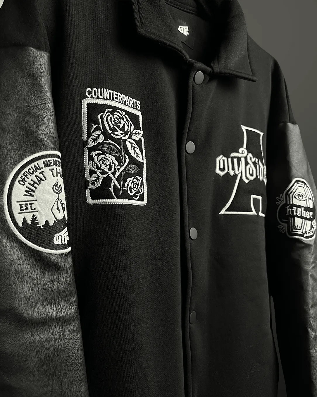 Impulsive Black Varsity Jacket