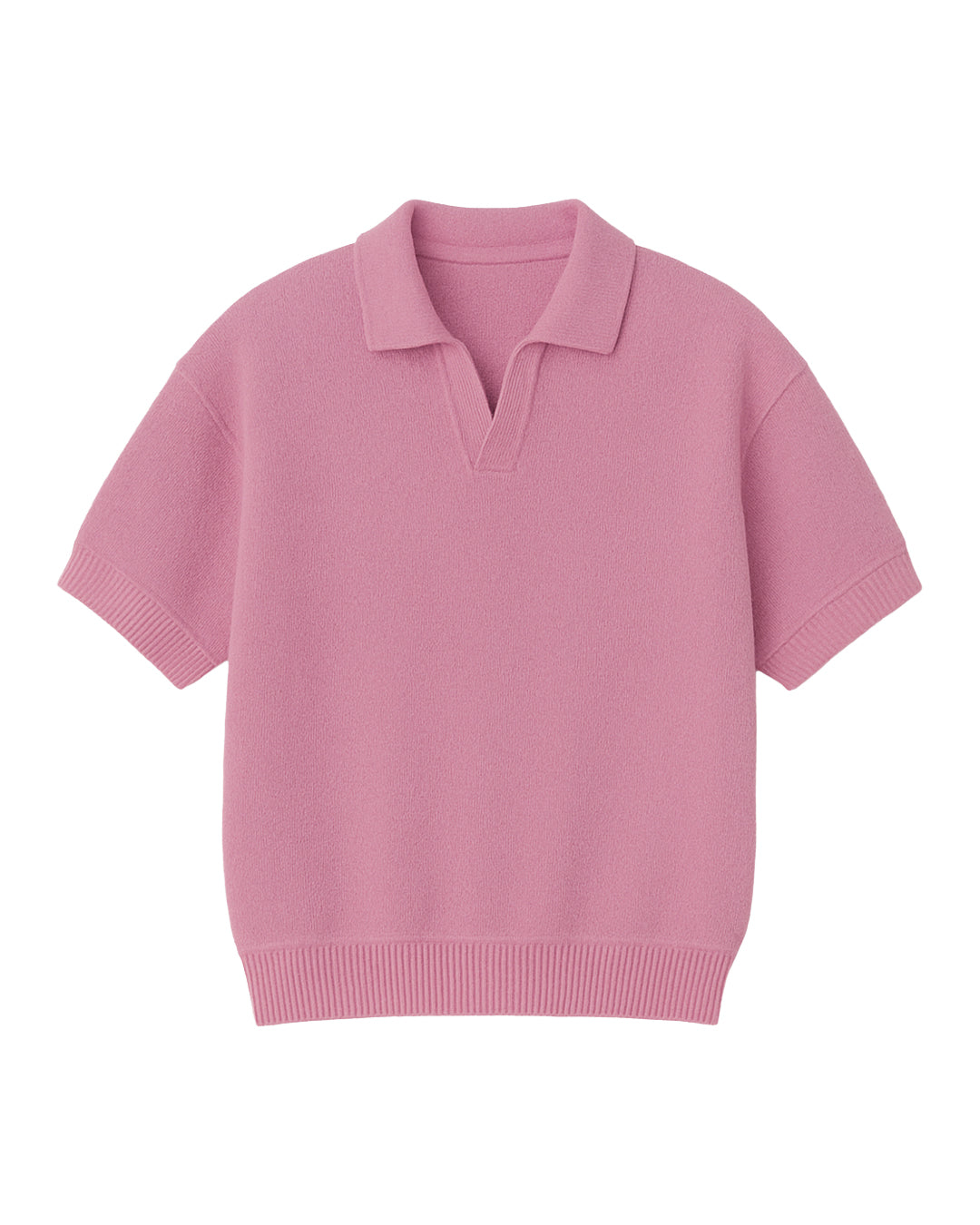 Pink Urban Knit Polo T-Shirt
