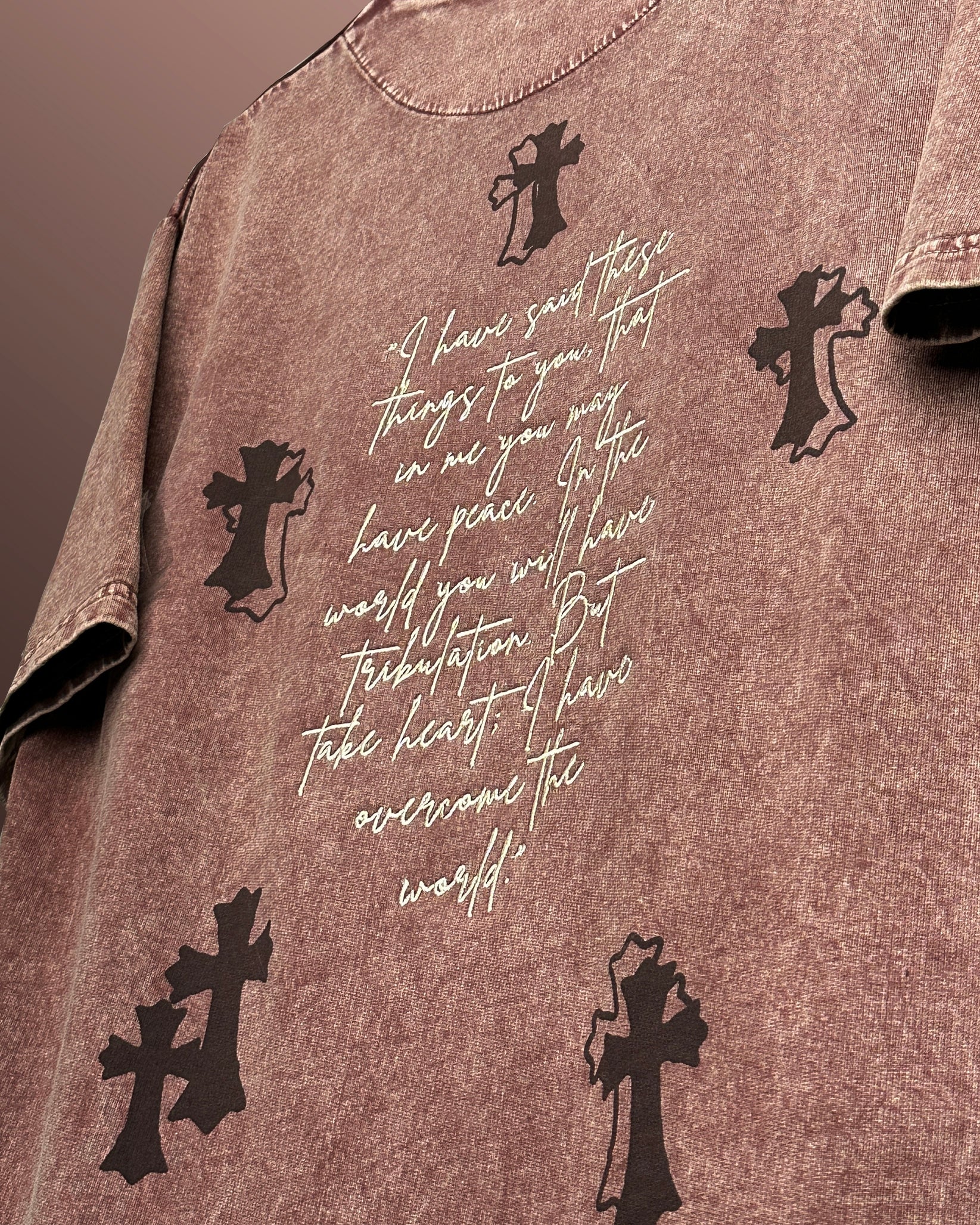 Fallen Fate Brown Acid Wash T-Shirt