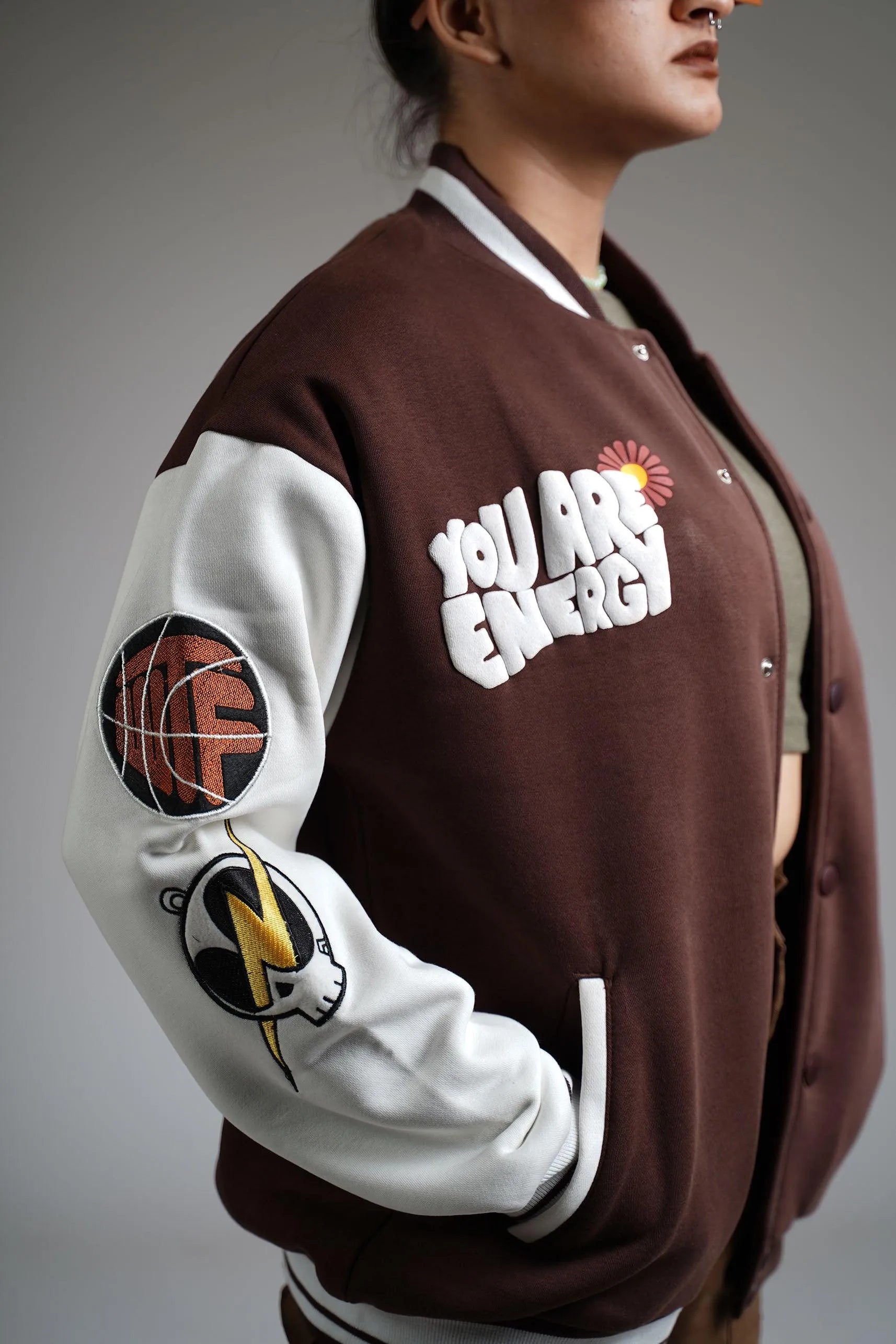 Praise To The Highest Brown Varsity Jacket