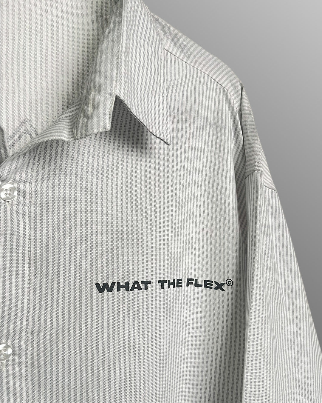 Progress Tribe Full Sleeves Blue and White Striped Shirt