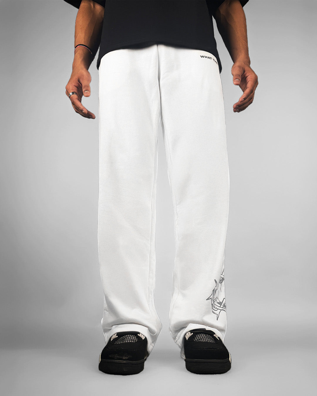 Barbed White Essential Cotton Pants